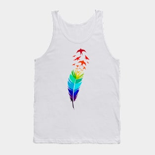 Bird feather illustration Tank Top